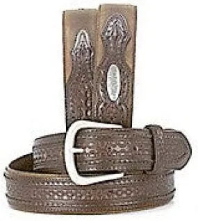 Justin® Men's Gunslinger Tooled Leather Western Belt