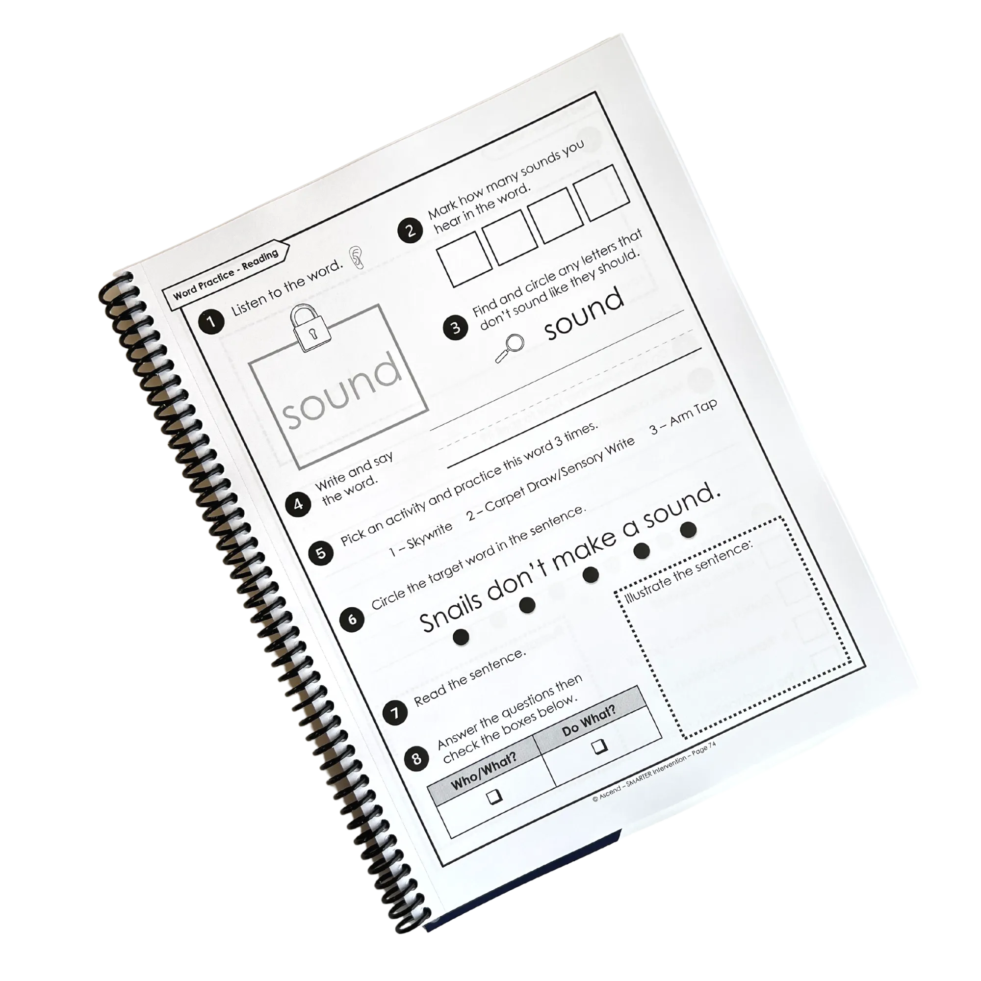 Level 1 Lock Word Activities Workbook