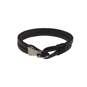 Lincoln Leather Bracelet in Brown (Size L)