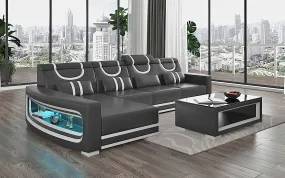 Luca Modern L Shape Sectional with LED Light