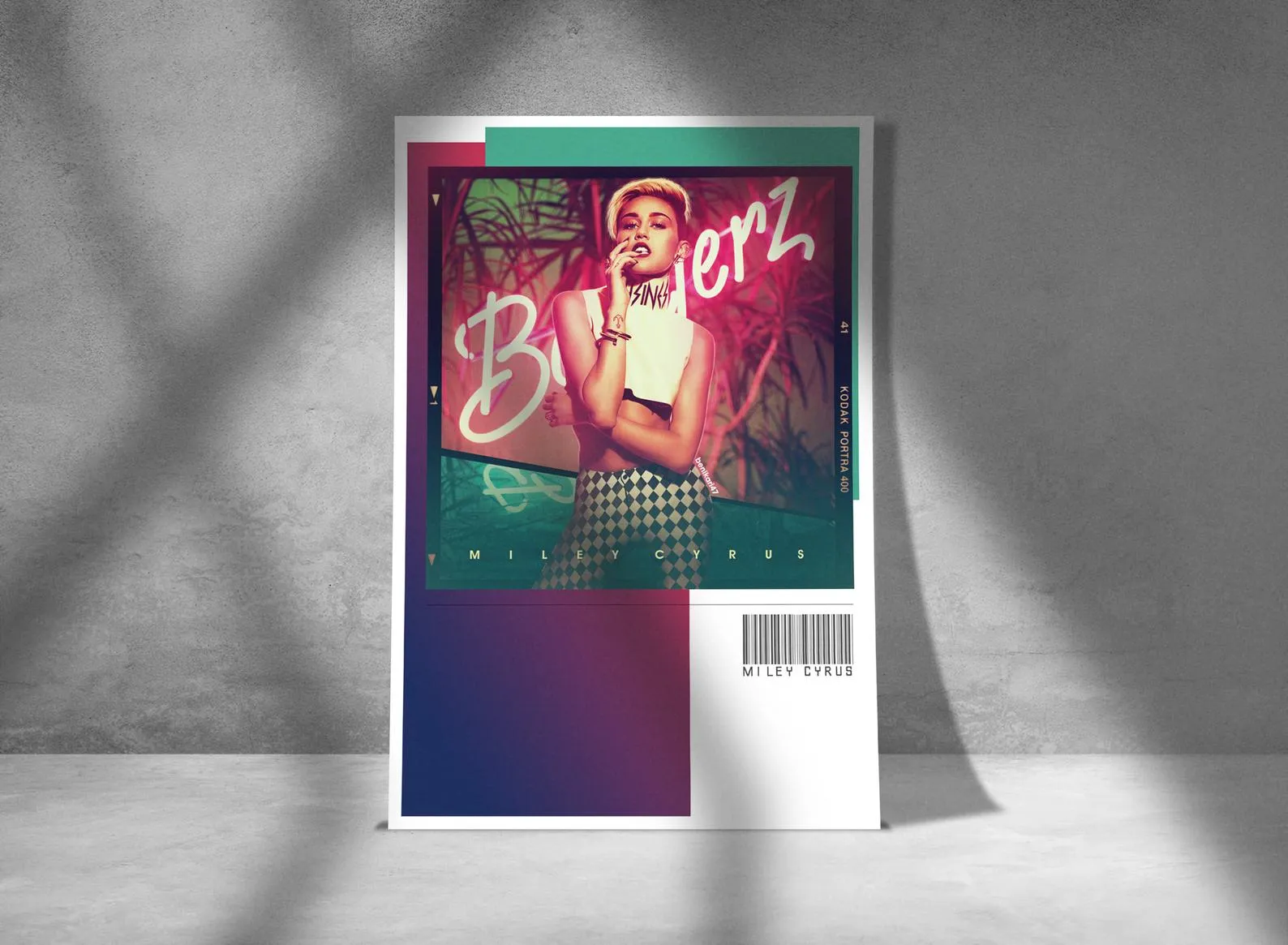 Miley Cyrus Bangerz Poster, Custom Music Print, Music Poster, Custom Poster, Home Decor, Wall Hangings, Miley Canvas