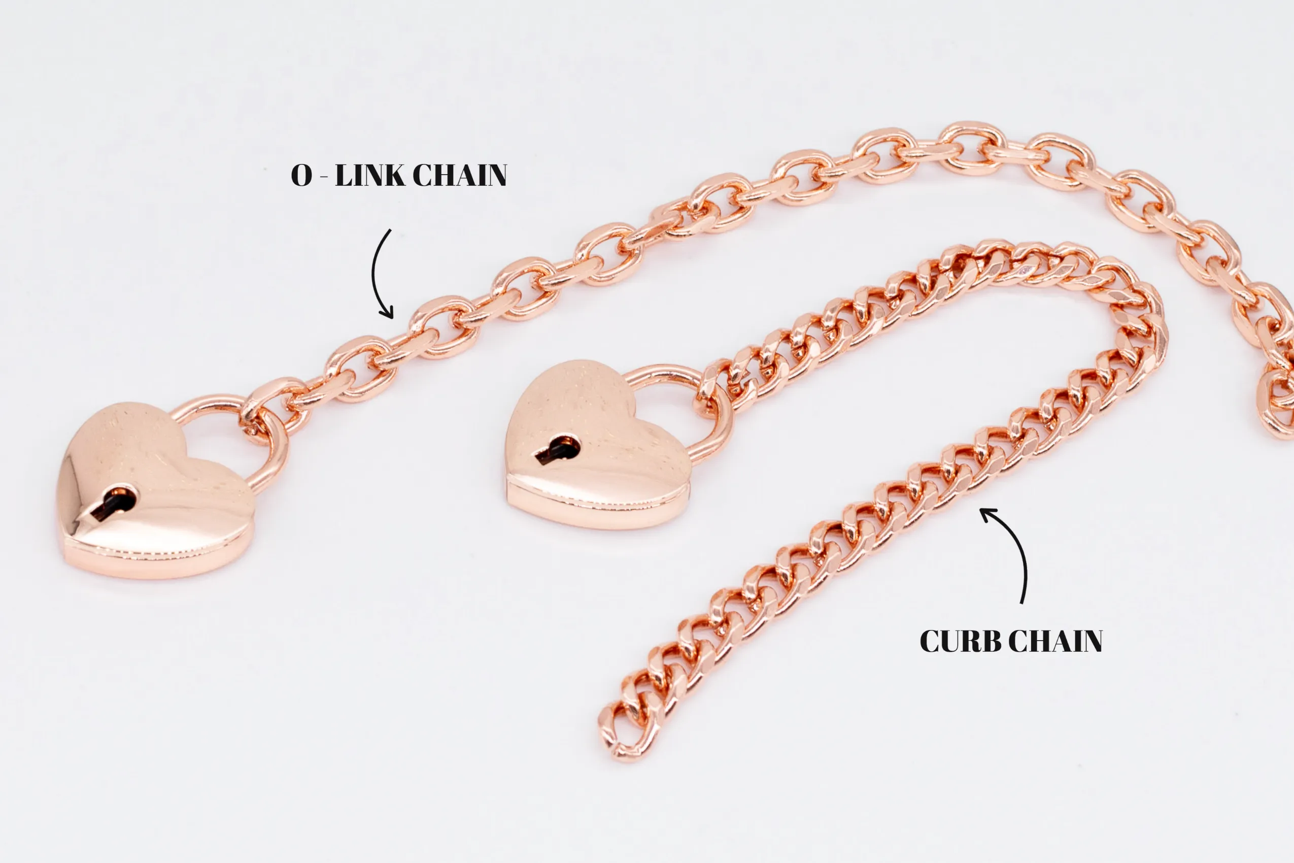 Peach and Cream Lace Front-Locking Martingale BDSM Collar in Rose Gold