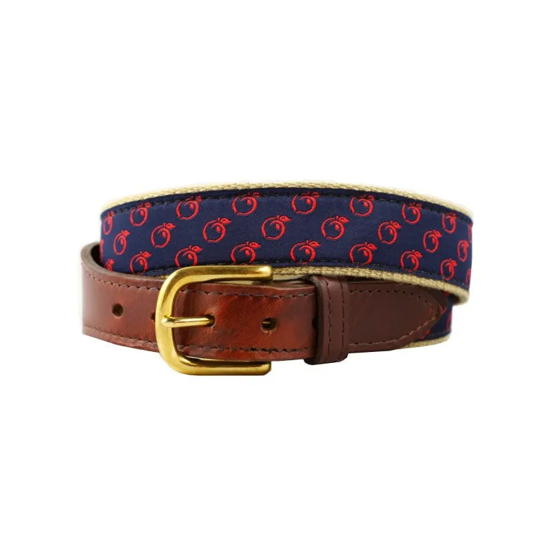 Peach Ribbon Canvas Belt