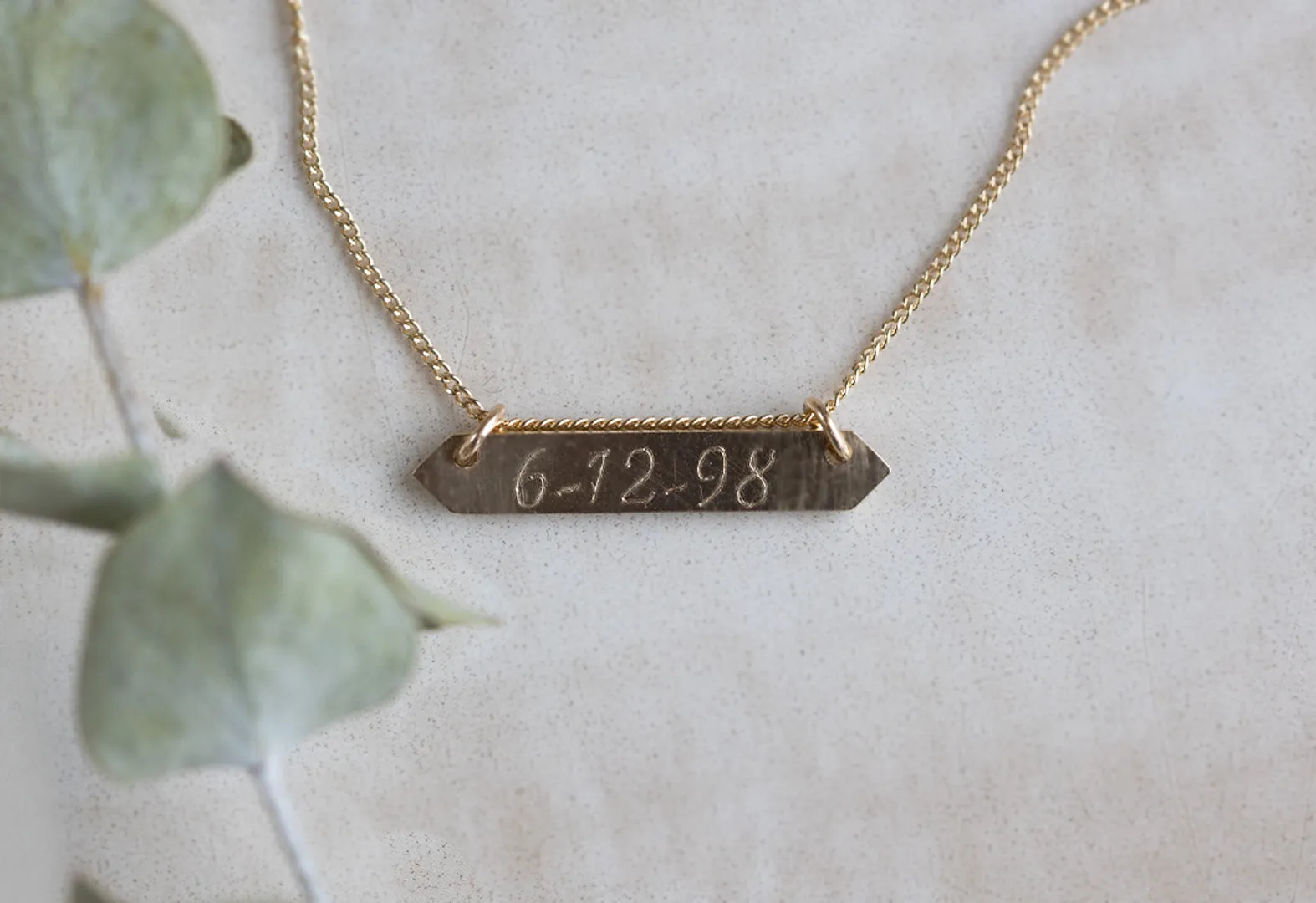 Personalized Bar Necklace