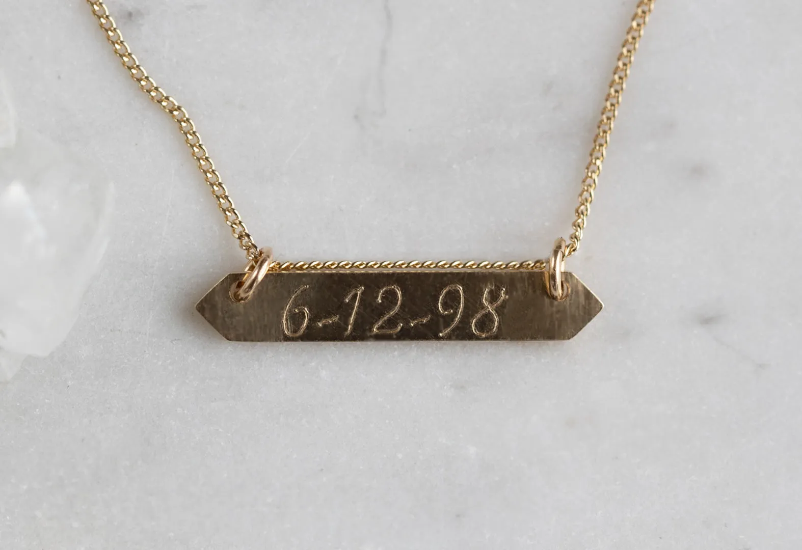 Personalized Bar Necklace