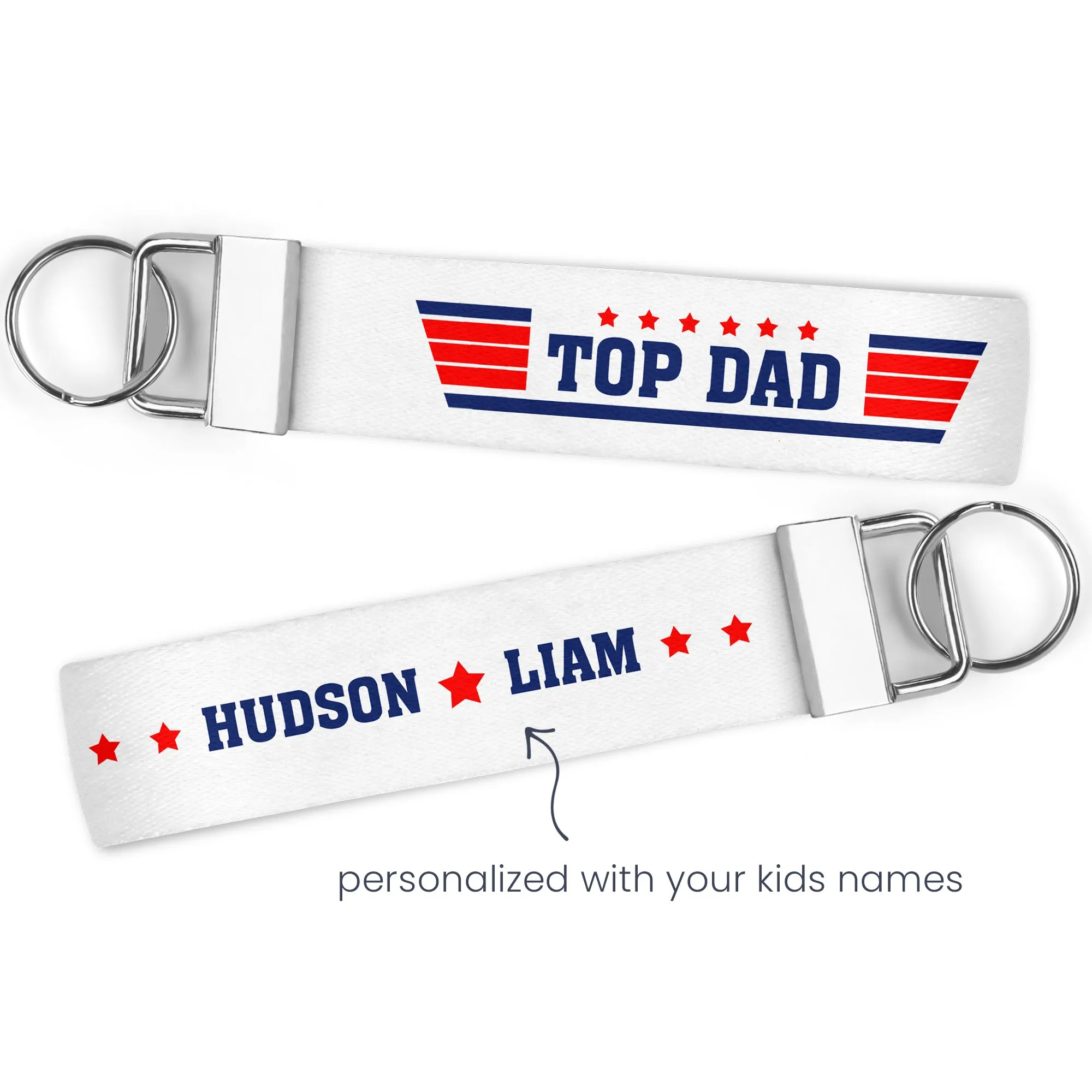 Personalized Top Dad KeyChain