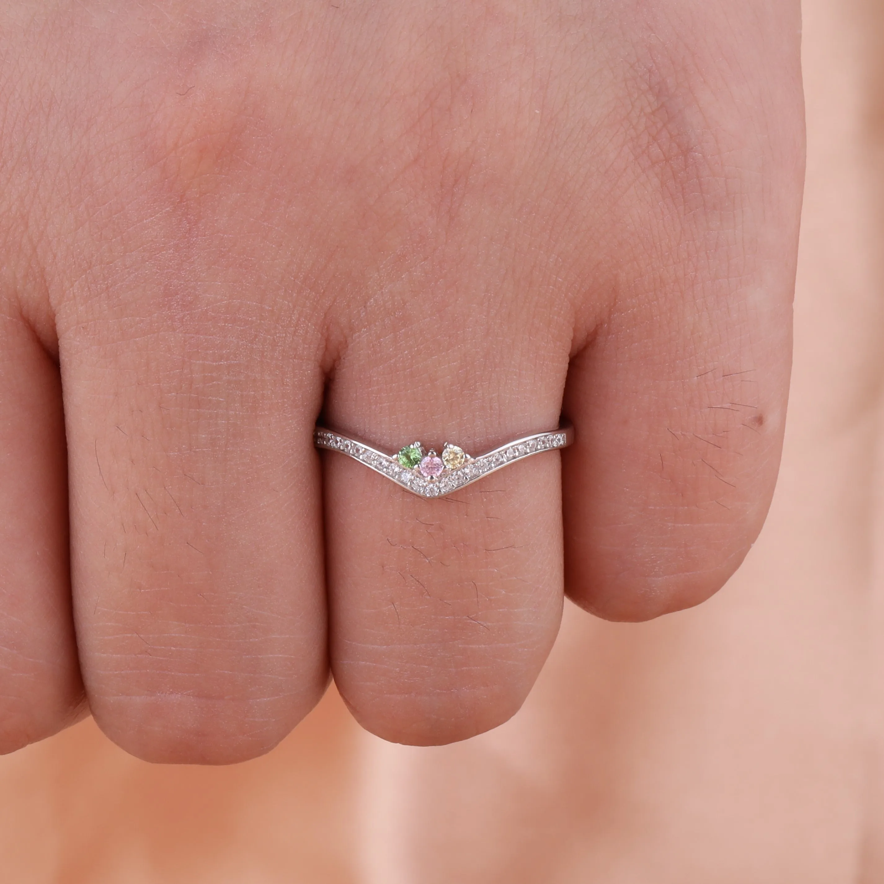 Personalized Venus Birthstone Ring