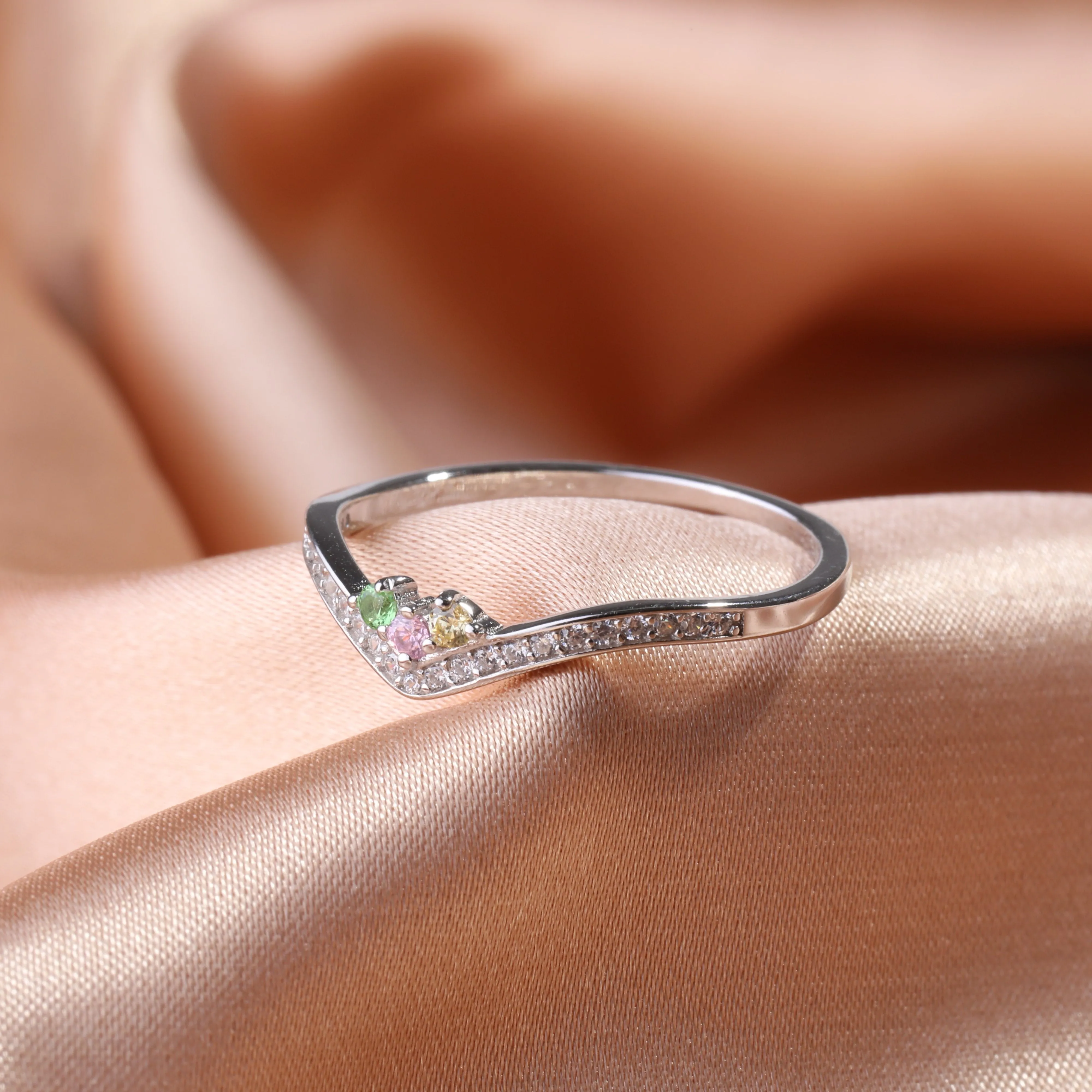 Personalized Venus Birthstone Ring