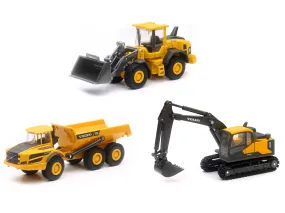 "Volvo Construction Vehicles" Set of 3 pieces Diecast Models by New Ray