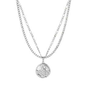 Saint Christopher & 3MM Cuban Set - (Silver)