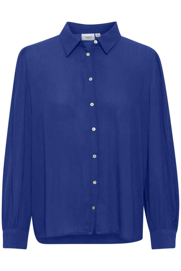 Saint Tropez Simple Blouse Royal Blue