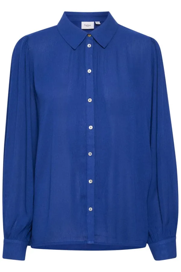 Saint Tropez Simple Blouse Royal Blue