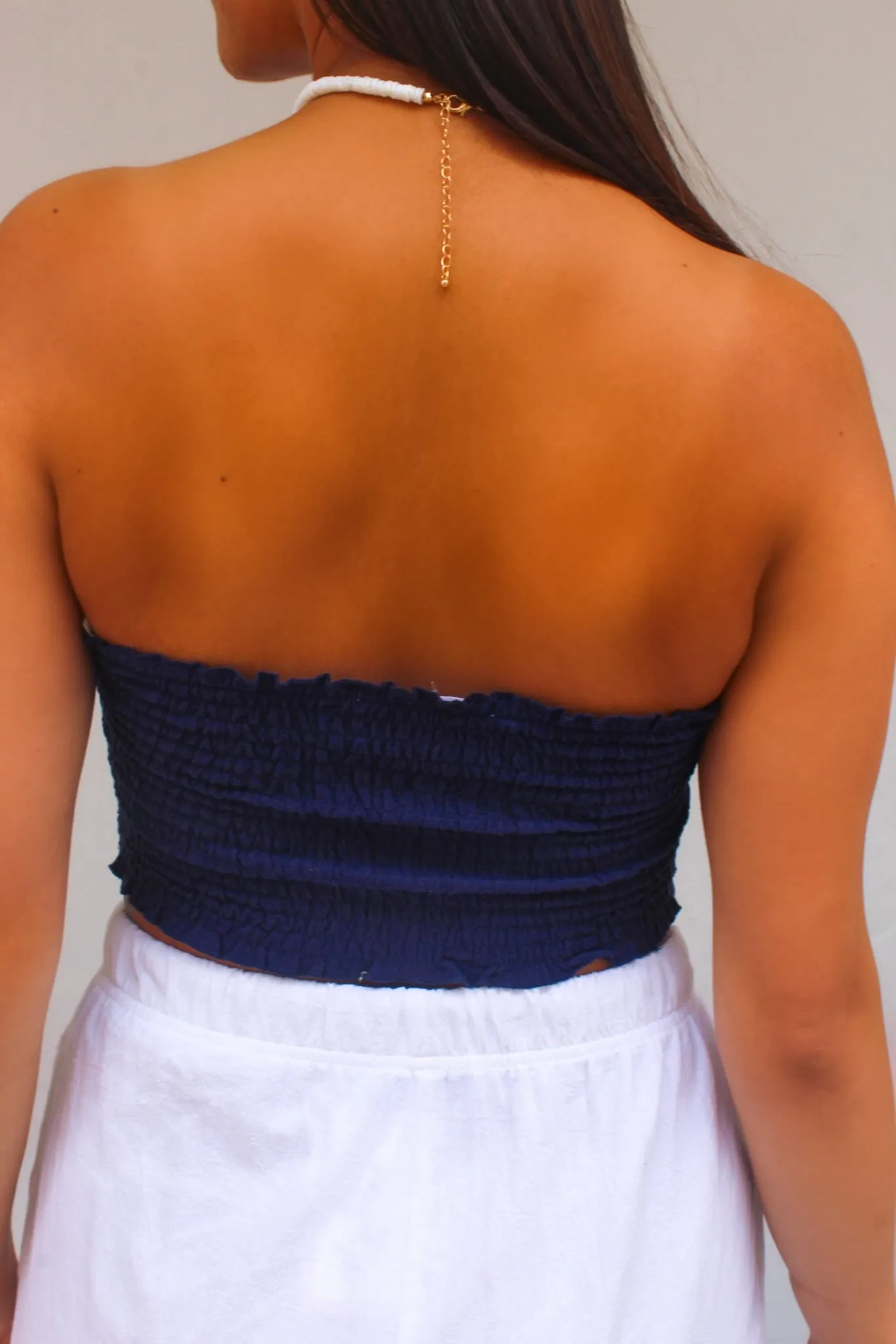 Salt and Sea Bow Detail Bandeau - Navy