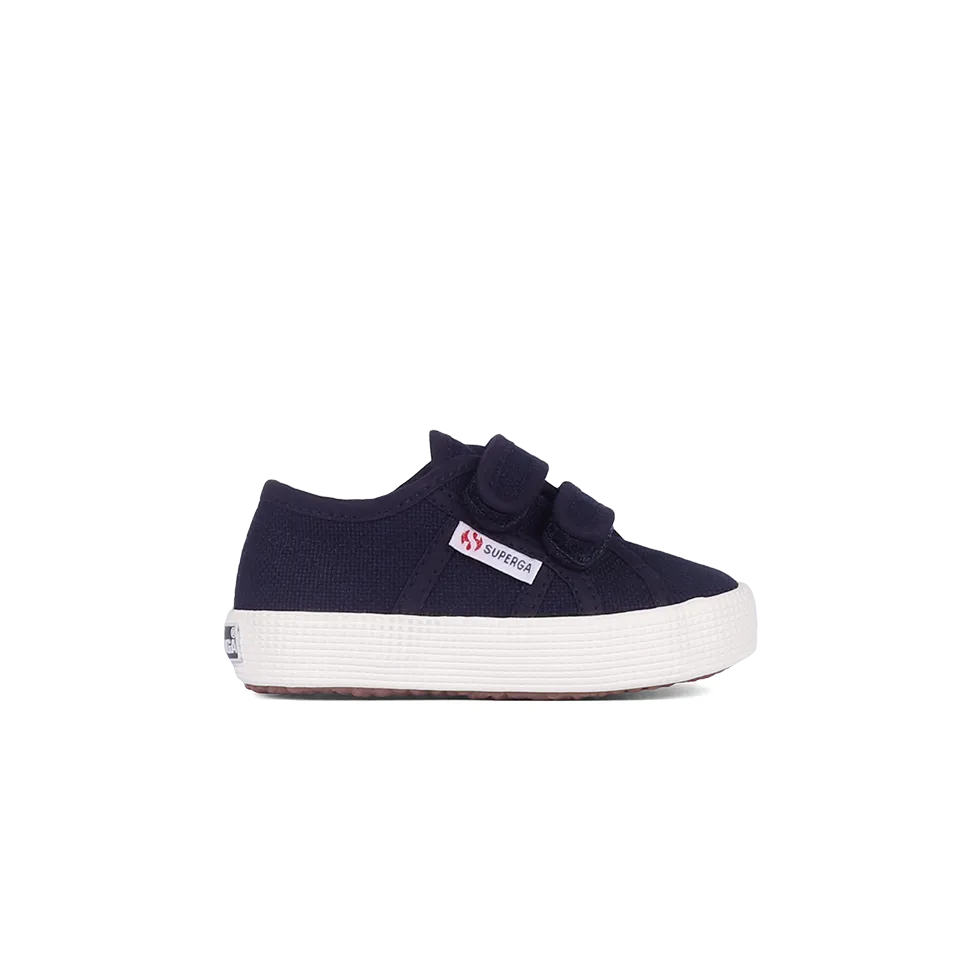 Superga Junior Strap Blue Navy Full Avorio