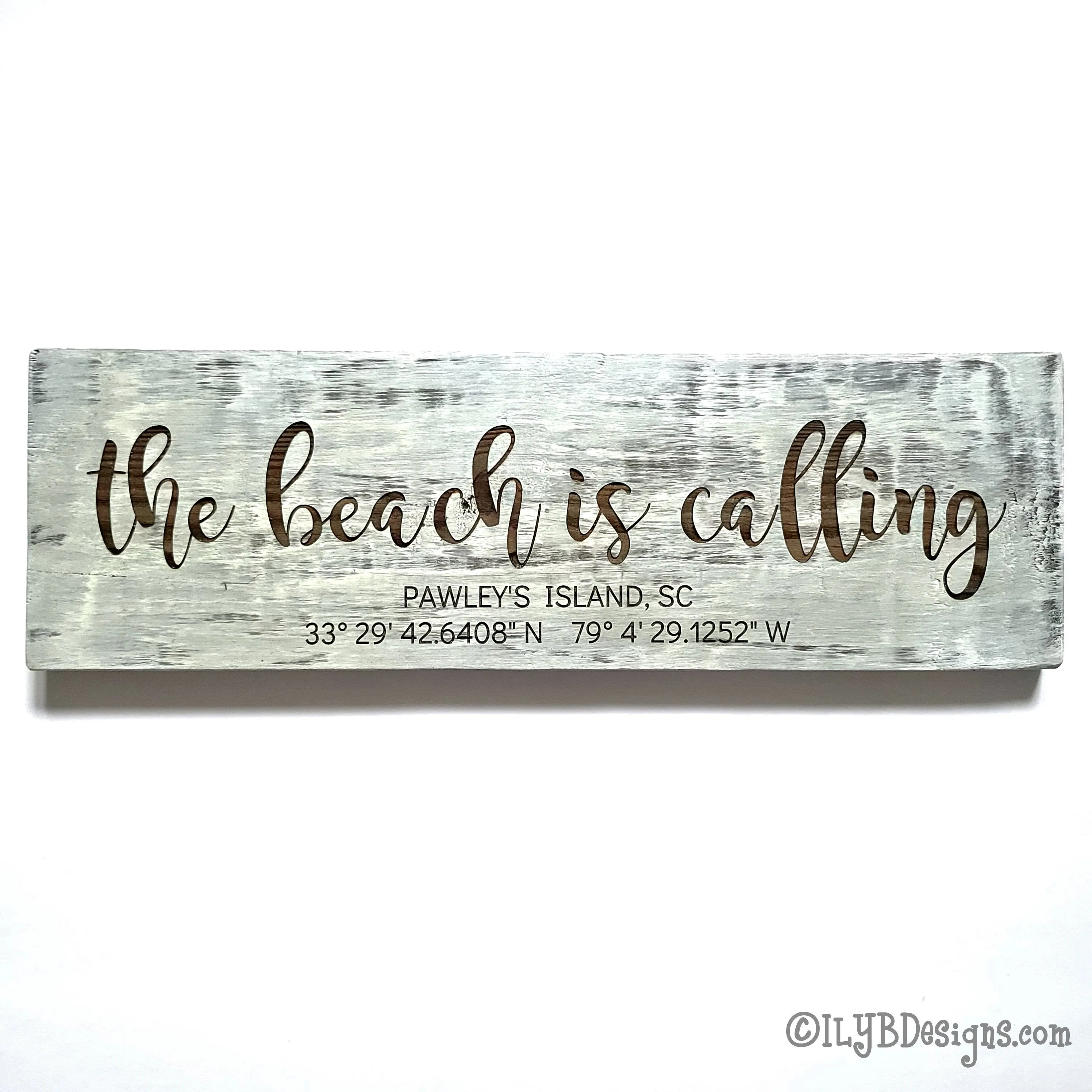 The Beach is Calling Laser Engraved Wood Sign | Beach House Sign