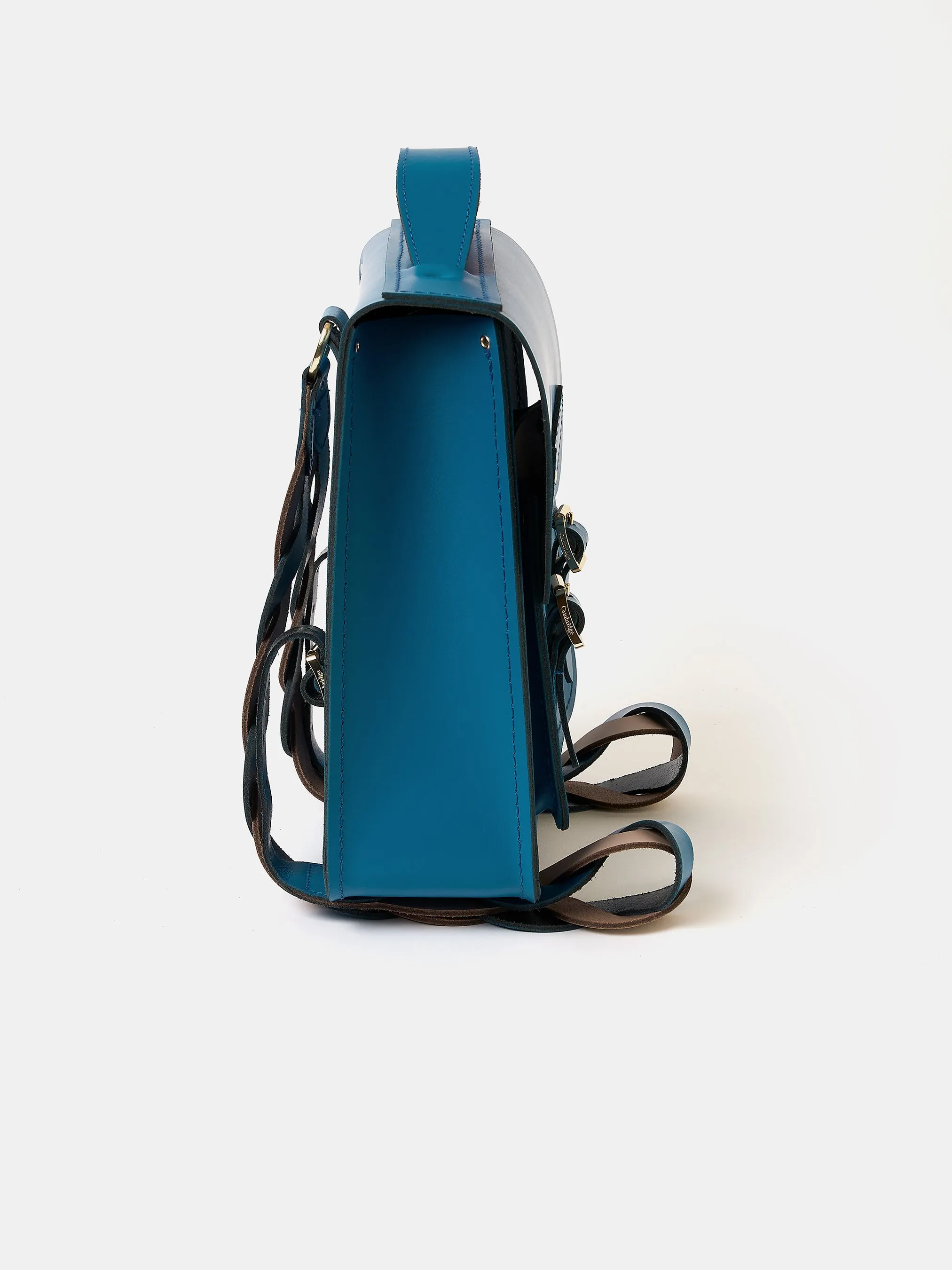 The Small Portrait Backpack - Shiz Blue with Bi-Colour Twisted Strap