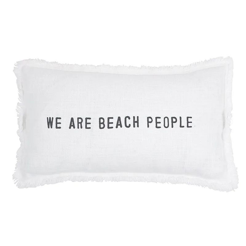 We are Beach People Lumbar Pillow