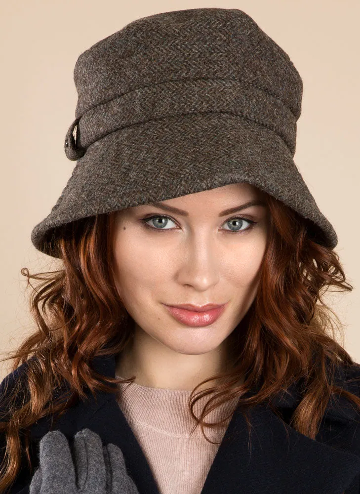 Women's Abraham Moon Herringbone Tweed Bucket Hat