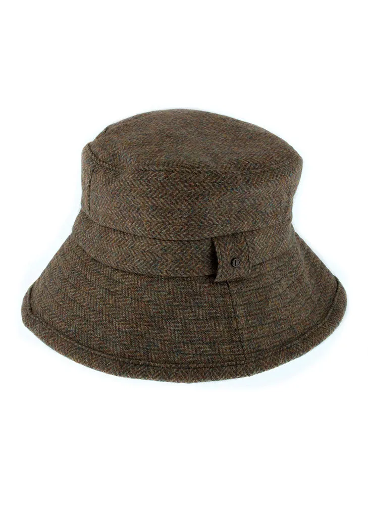 Women's Abraham Moon Herringbone Tweed Bucket Hat