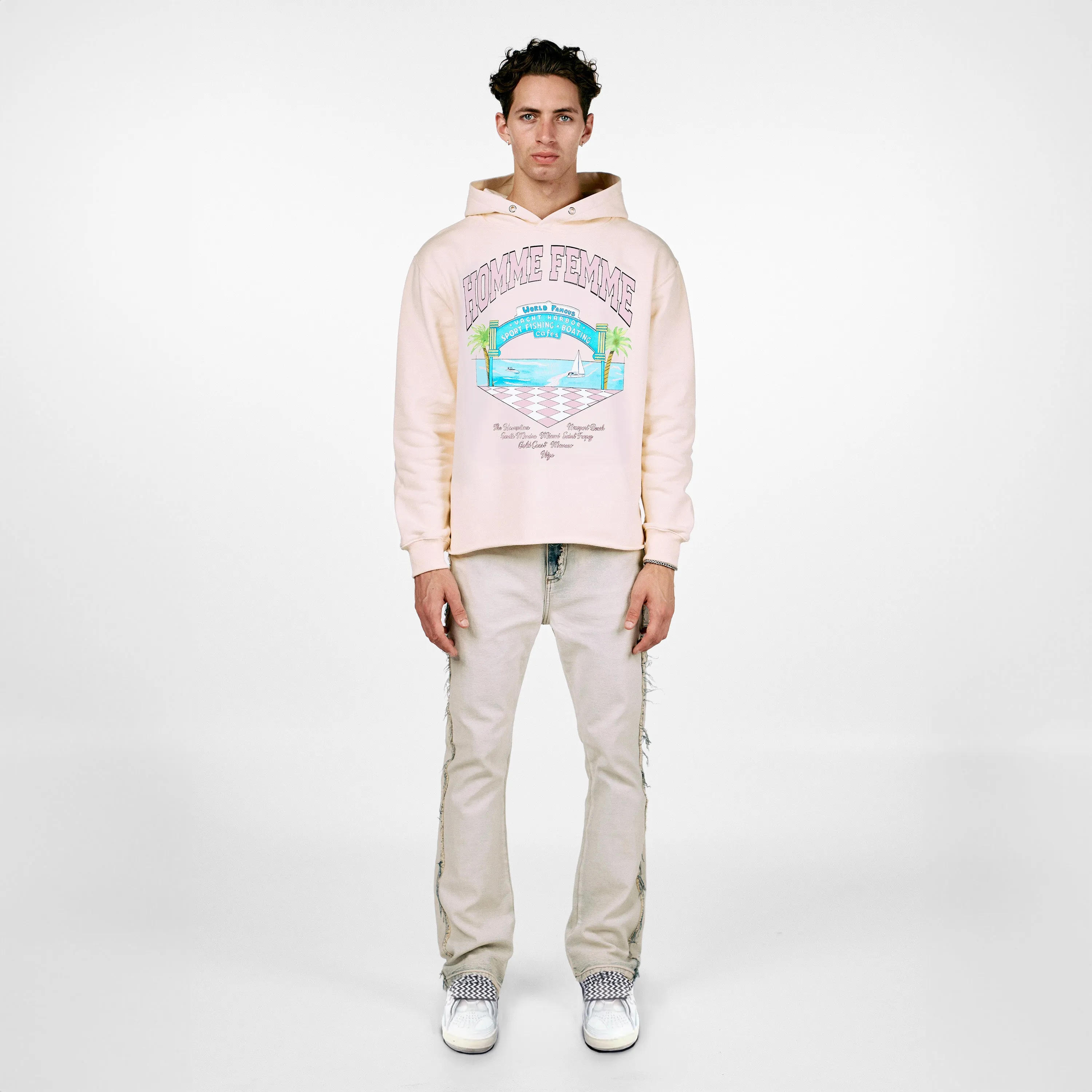 Yacht Club Hoodie Cream